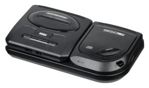 Sega CD 2 attached to a model 2 Sega Genesis. Sega-CD-Model2-Set.png