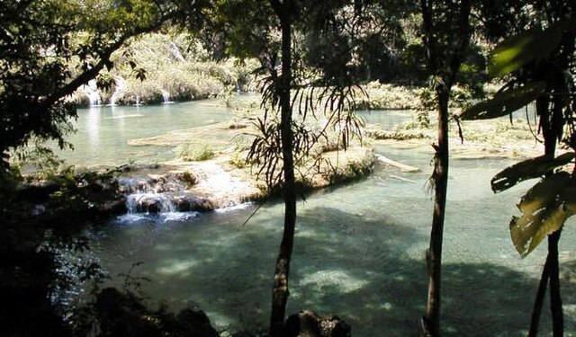 Semuc Champey pools in the Cahabòn River, Alta Verapaz, Guatemala
