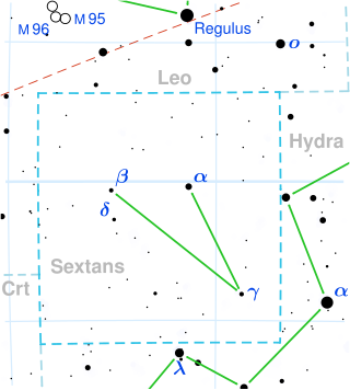 <span class="mw-page-title-main">HD 84607</span> F-type subgiant; Sextans