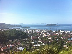 View on the city center of Pusatoka from the inner of Poeok