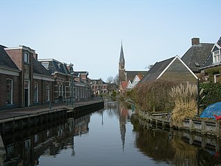 Wergea Village in Friesland, Netherlands