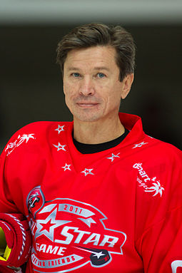 Vyacheslav Bykov was part of the Unified Team's gold medal winning ice hockey squad. Slava Bykov.jpg