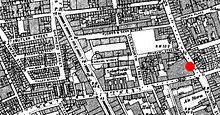 Carte d'une douzaine de rues de Londres.