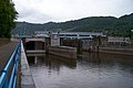 Čeština: Ústí nad Labem-Střekov, okres Ústí nad Labem. Zdymadlo. English: Ústí nad Labem-Střekov, Ústí nad Labem District, Ústí nad Labem Region, Czech Republic. A weir with canal locks. Camera location 50° 38′ 29.3″ N, 14° 02′ 54.5″ E    View all coordinates using: OpenStreetMap