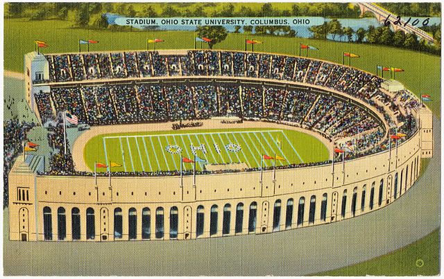 Postcard of Ohio Stadium c. 1930–45