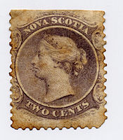 Samme frimærke, Nova Scotia, 1860