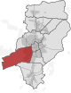 Map with the district highlighted