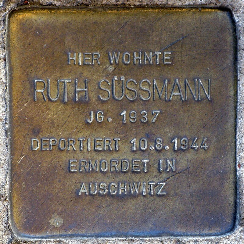 Stolperstein.Prenzlauer Berg.Christinenstraße 35.Ruth Süssmann.5619.jpg