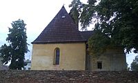 Čeština: Kostel Nanebevzetí Panny Marie ve Stvolnech. Okres Plzeň-sever, Česká republika.