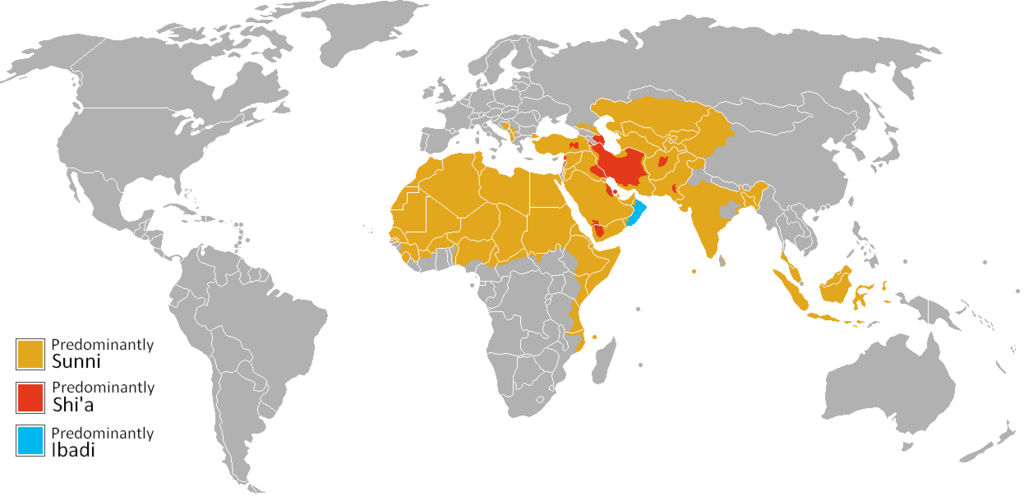 Sunni-Shi'a map