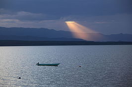 zonsondergang over het Baringomeer