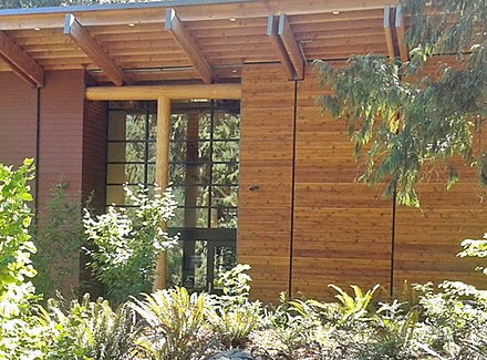 The main entrance to the Suquamish Museum, pictured in 2014 Suquamish Museum.jpg