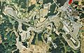 鈴鹿サーキット（鈴鹿市）付近の空中写真。（1987年撮影）