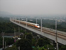 THSR train on viaduct