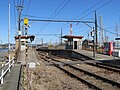 植田駅プラットホーム