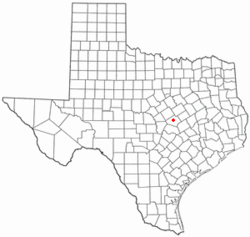 Ubicación en el estado estadounidense de Texas