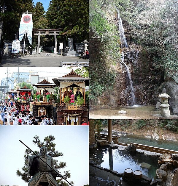 Left:Kumano Hongū Taisha, Kumano Festival, held on every July, Statue of Musashibō-Benkei, Right:Kizetsu Gorge, Ryūjin Spa (all item for above to bott