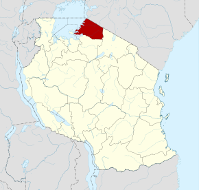 Kart over Mara Swahili: Mkoa wa Mara