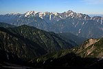 唐松岳頂上山荘から望む立山連峰 （2018年7月）