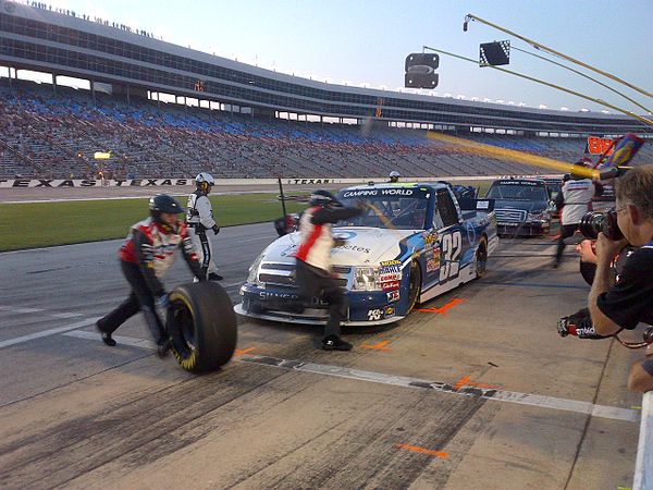 Paludo making a pit stop at Texas in 2012.