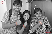 Students sporting their support for the cause. Thalassamia.jpg