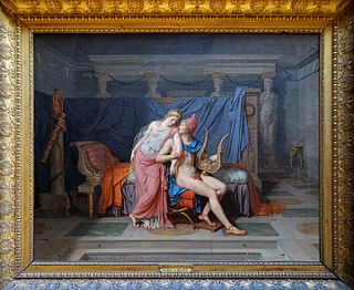 <i>The Loves of Paris and Helen</i> Painting by Jacques-Louis David