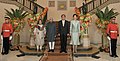 The Vice President, Shri M. Hamid Ansari and Smt. Salma Ansari with the Prime Minister of Thailand, General Prayut Chan-o-cha and Mrs. Naraporn Chan-o-cha, in Government House, Bangkok on February 03, 2016.jpg