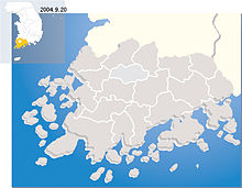 Die Verwaltungskarte der Provinz Jeollanam.jpg