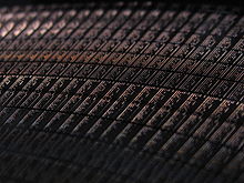 A close-up of a time-coded vinyl record Time-coded vinyl record.jpg