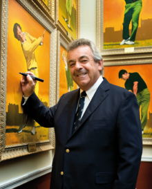 Tony Jacklin CBE, Şampiyonlar Galerisi'nde Joe Austen Portresini İmzalıyor