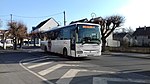 Irisbus Crossway sans livrée (n°11366) sur la ligne 8B du réseau de bus du Grand Morin, en direction de la gare de Crécy-la-Chapelle.