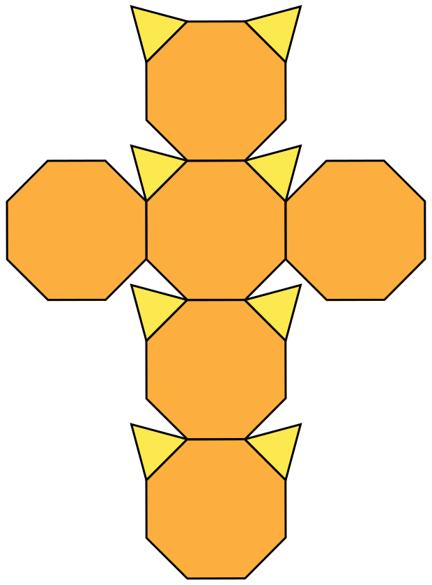 Развертка фигуры куб. Развёртка усечённого Куба. Усечённый гексаэдр (усечённый куб). Развертка усеченного Куба. Усеченный кубооктаэдр развертка.