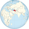 Turkmenistan on the globe (Afro-Eurasia centered).svg