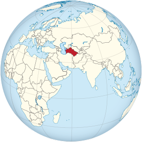 Location of Turkmenistan (red)