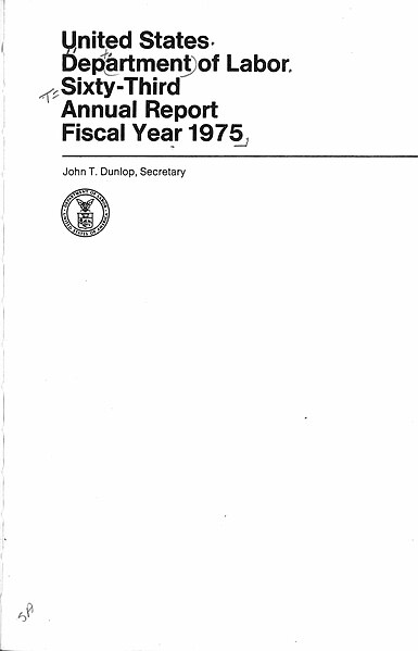 File:USDOL 63rd Annual Report FY 1975 title page.jpg