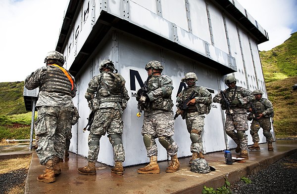 Soldiers of E Company, 100th/442nd train in Hawaii in 2011.