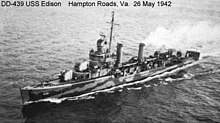 Task Unit 4.1.5 commander's ship USS Edison. USS Edison (DD-439).jpg