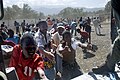 US Navy distributes water to Haitians in Port-au-Prince 2010-01-16