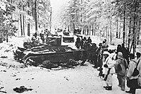 Soviet tanks captured during the battle of Tolvayarvi