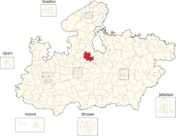 Vidhan Sabha constituencies of Madhya Pradesh (146-Kurwai).png