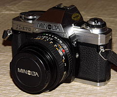 Vintage Minolta 35mm SLR Camera, Model X-370, Made In Japan (13367606785).jpg