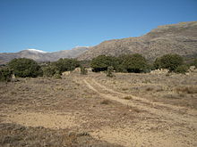 Vistas desde Navalmoral de la Sierra en la sierra de la Paramera sur[nota 2]