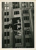 Buzzbomb (V-1) damage to the Torengebouw during World War II
