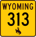 Wyoming Highway 313 marker