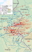 Carte des mouvements lors de la bataille des Ardennes