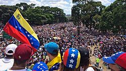 Millions of Venezuelans marching on 20 May during the We Are Millions march. We Are Millions march Venezuela.jpg