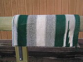 A traditionally styled western saddle blanket WesternBlanket.jpg