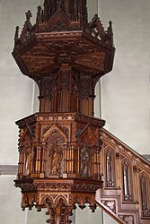 Chaire à prêcher néo-gothique (XIXe)