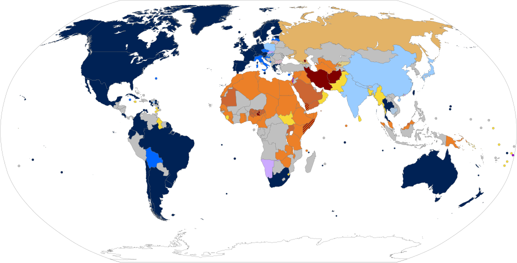 Matrimonio igualitario en el mundo 1035px-World_laws_pertaining_to_homosexual_relationships_and_expression.svg