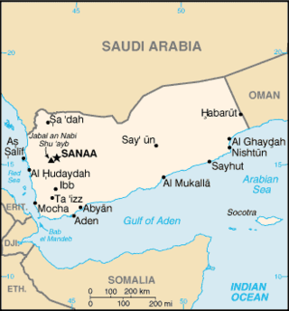 Kaart van Jemen